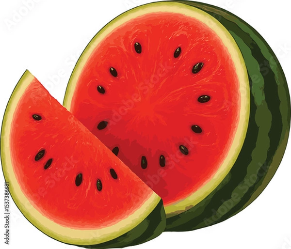 Fototapeta slice of watermelon isolated