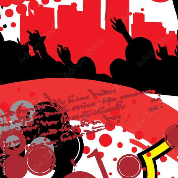 Fototapeta background with music disk