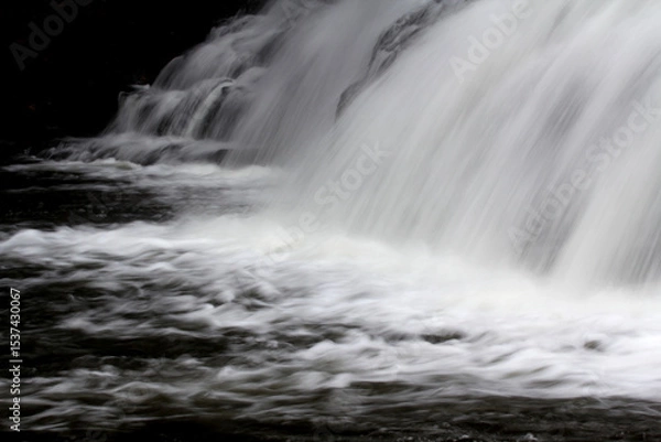 Obraz Silky, misty cascade of Wadsworth Falls in Middlefield, Connecticut.