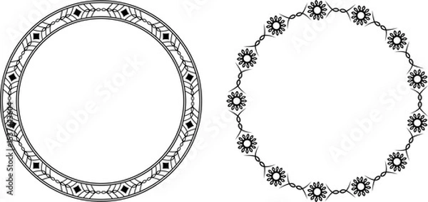 Obraz vector frames black on a white background