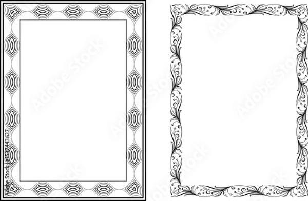 Obraz vector frames black on a white background