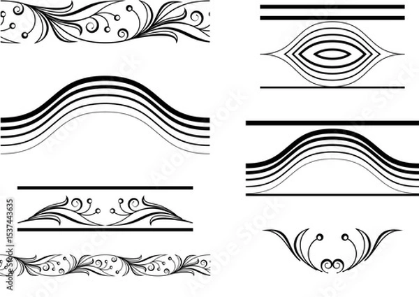 Obraz vector frames black on a white background