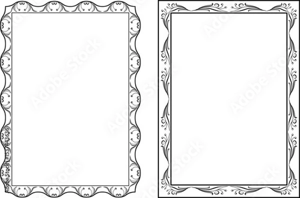 Obraz vector frames black on a white background