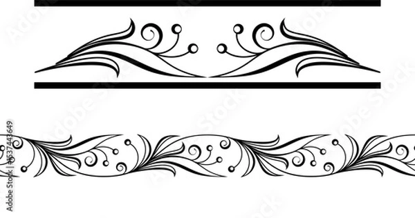 Obraz vector frames black on a white background