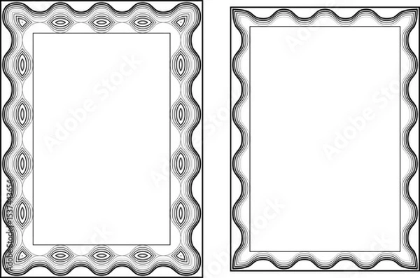 Obraz vector frames black on a white background