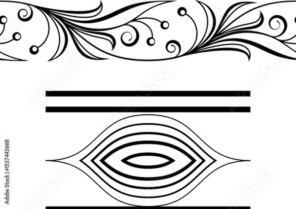 Obraz vector frames black on a white background