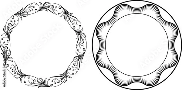 Obraz vector frames black on a white background