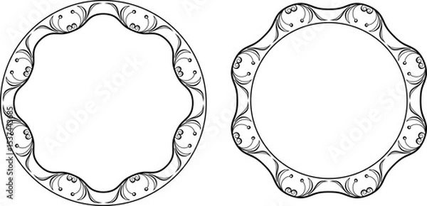 Obraz vector frames black on a white background