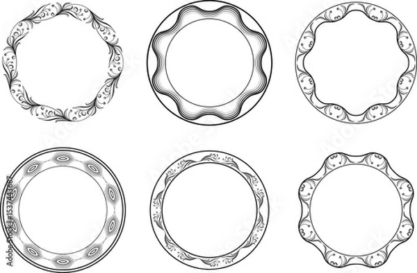 Obraz vector frames black on a white background