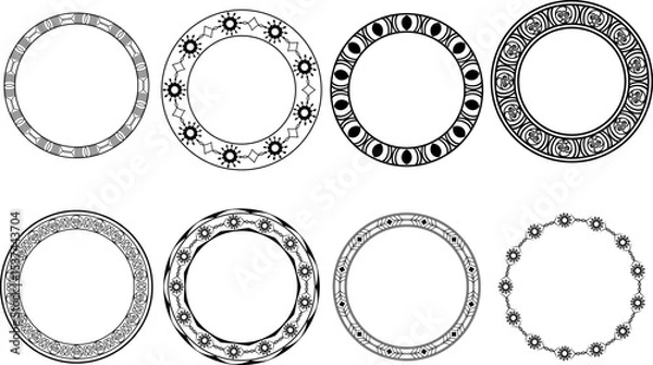 Obraz vector frames black on a white background