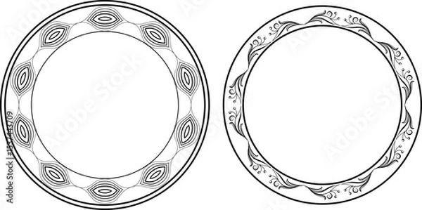 Obraz vector frames black on a white background