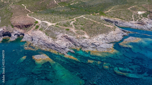 Obraz Italian panorama of a Sardinian beach, natural wonder and crystal clear water