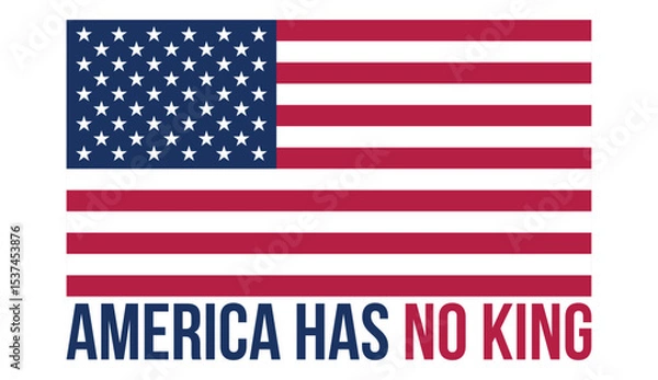Obraz America Has No King – Patriotic Anti-Monarchy Concept Design
