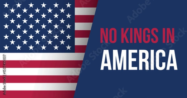 Obraz America Has No King – Patriotic Anti-Monarchy Concept Design