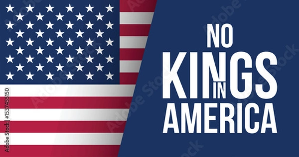 Obraz America Has No King – Patriotic Anti-Monarchy Concept Design