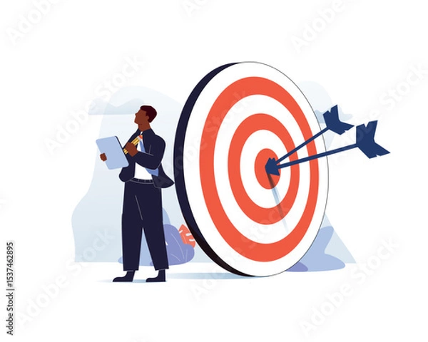 Obraz Setting important goals, Action plan or objective that inspires an organization or its employees to achieve their goals