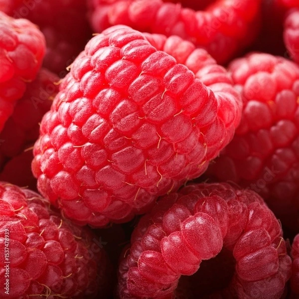 Fototapeta raspberry fruit food, AI generated