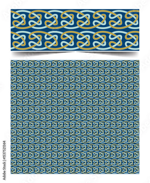 Fototapeta Seamless moroccan pattern background with flowers illustration clip-art