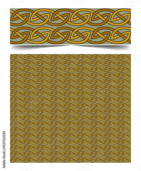 Fototapeta Seamless moroccan pattern background with flowers illustration clip-art