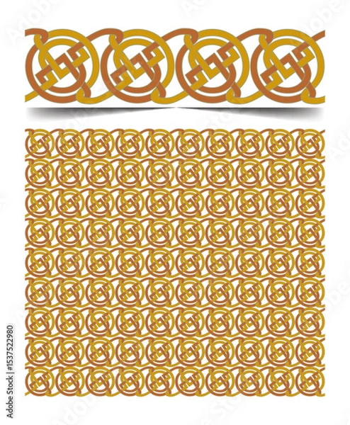 Fototapeta Seamless moroccan pattern background with flowers illustration clip-art