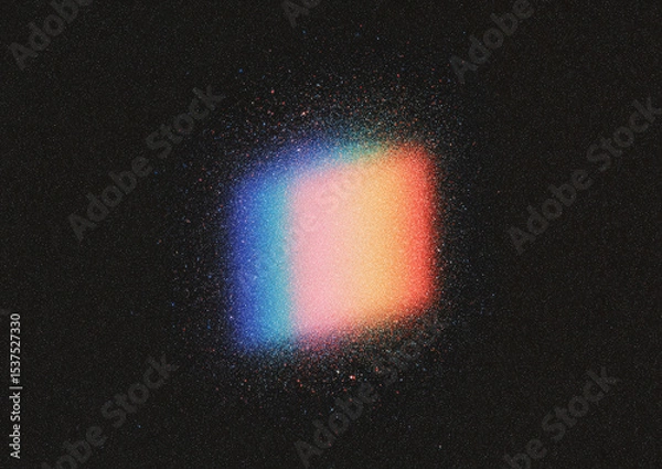 Fototapeta Grunge-style poster featuring geometry with light gradient and grain effects for modern aesthetic expression