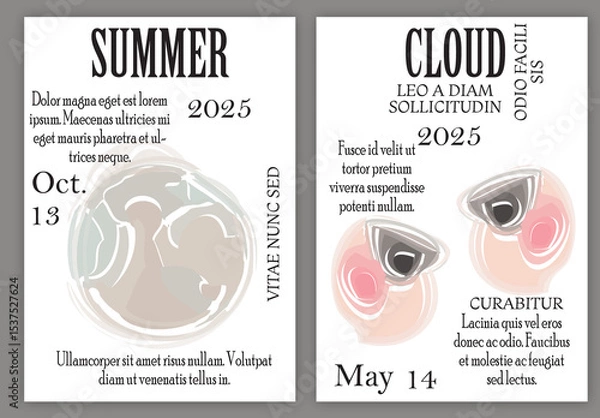 Obraz Flyer A4 Abstract Shape on White Background