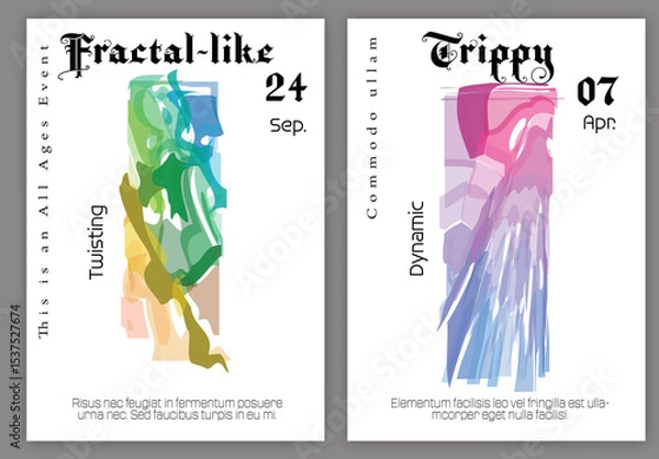Obraz Flyer A4 with Abstract Shuttered Glass Shape Simple on White Background