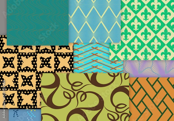 Obraz Vector Seamless Pattern Collection
