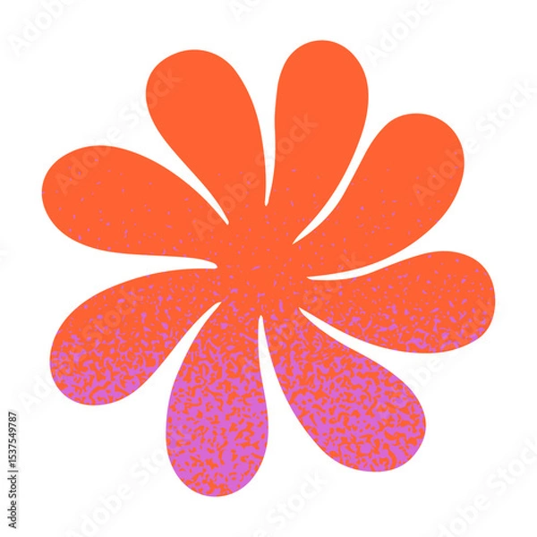 Fototapeta Summer bright emblem.Hand drawn graphic element in naive simple style for banners,smm,branding,packaging,covers,prints.Retro summer symbol
