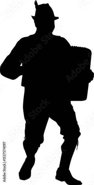 Fototapeta Tyrolean-man-vector.eps