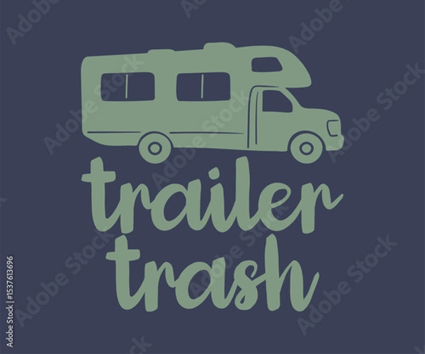 Fototapeta Trailer trash, Explore the wild tee print