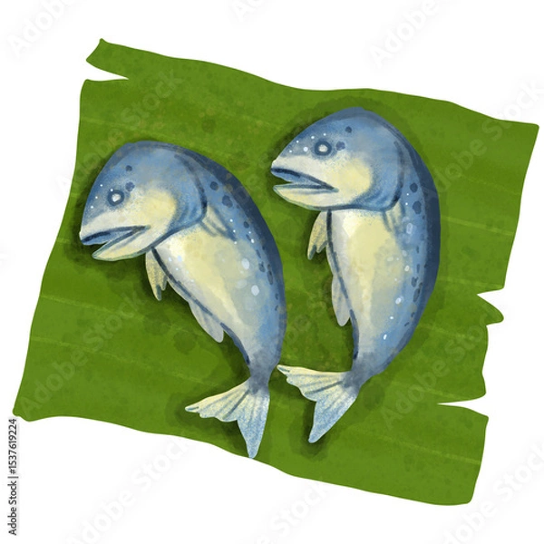 Obraz fish on a white background