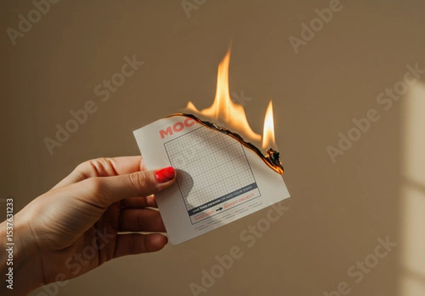 Obraz Paper on Fire Mockup
