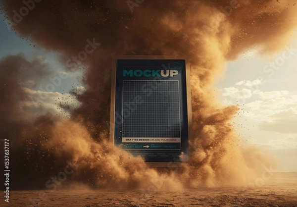 Obraz Tornado with Poster Frame Mockup