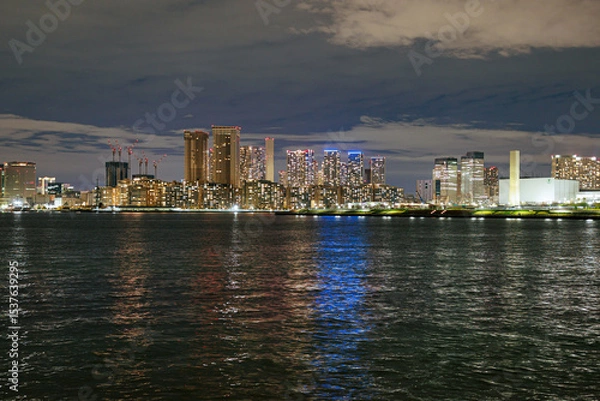 Obraz 東京湾湾岸エリアの夜景