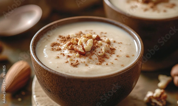 Fototapeta Atole de Nuez - Walnut atole, rich and nutty.