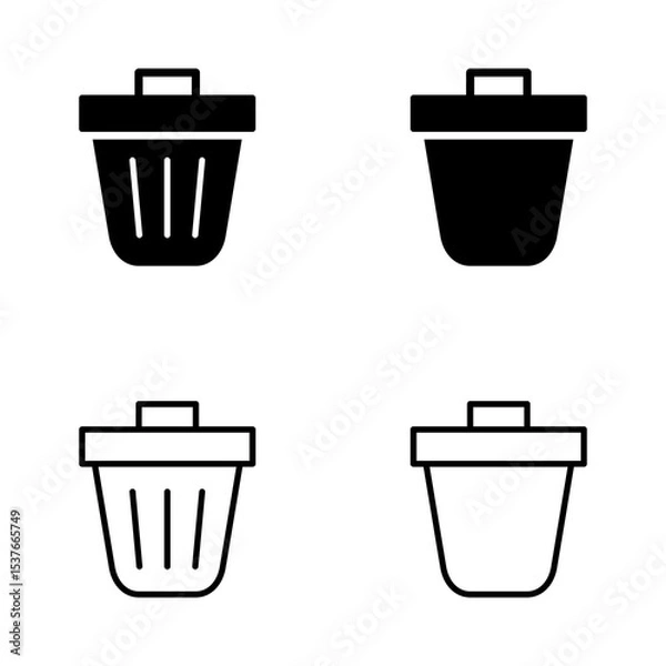 Obraz Trash icon vector. trash can icon. delete sign and symbol.