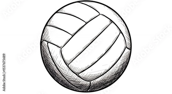 Obraz Hand drawn volleyball illustration