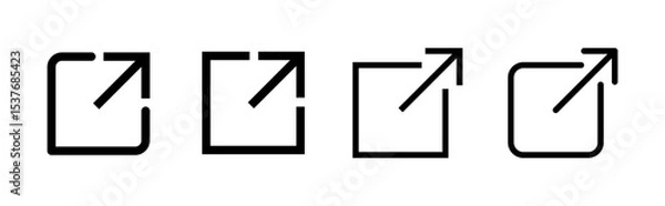 Fototapeta External link icon set. link icon vector. hyperlink symbol