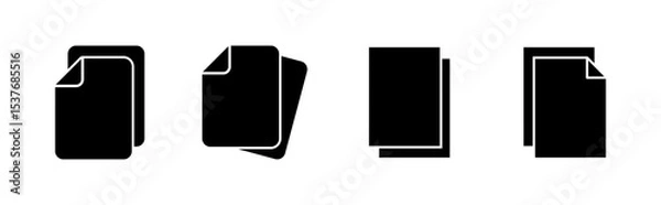 Obraz Document icon set. Paper icon. File Icon