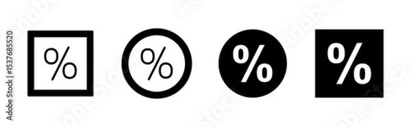Obraz Discount icon set. Discount tag icon.