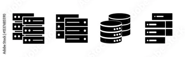 Obraz Database icon set. database vector icon