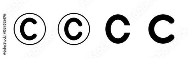 Obraz Copyright icon set. copyright symbols