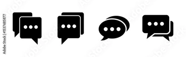 Obraz Chat icon set. speech bubble icon. comment icon vector. message. contact us