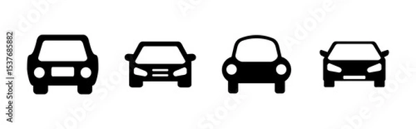Obraz Car icon set. car vector icon. small sedan
