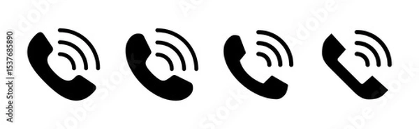 Obraz Call icon set. telephone icon vector. phone icon vector. contact us