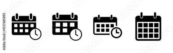Obraz Calendar icon set. Calender symbol. calendar vector icon