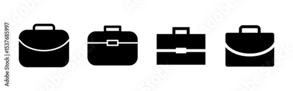 Obraz Briefcase icon set. suitcase icon. luggage symbol.