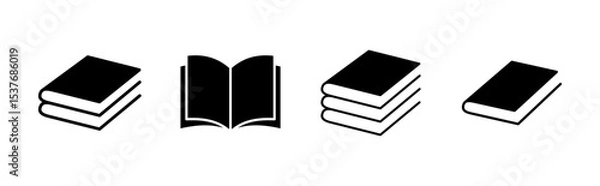 Obraz Book icon set. open book icon vector. ebook icon