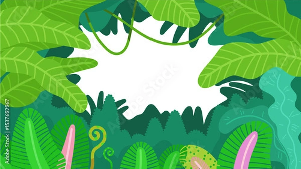 Obraz ジャングルのイラストの背景